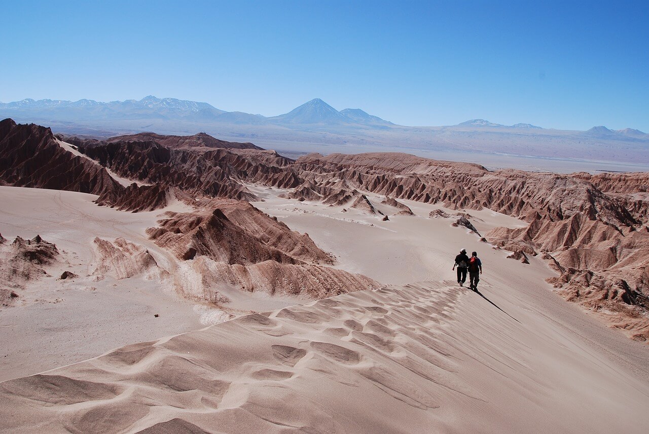 Randonn&eacute;e dans le d&eacute;sert d'Atacama au Chili