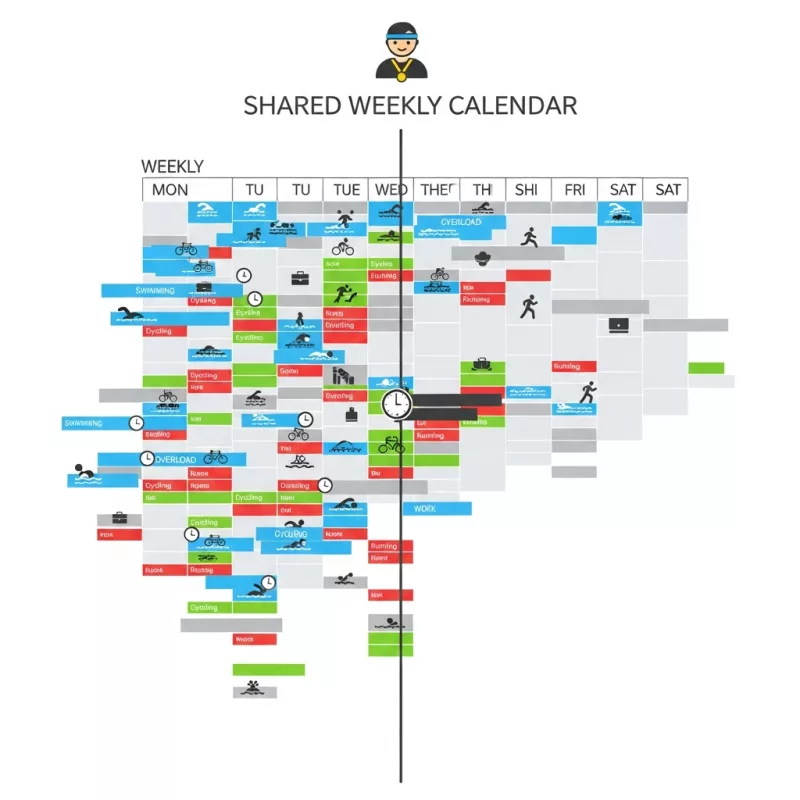 Calendrier partagé pour équilibrer triathlon et vie de couple