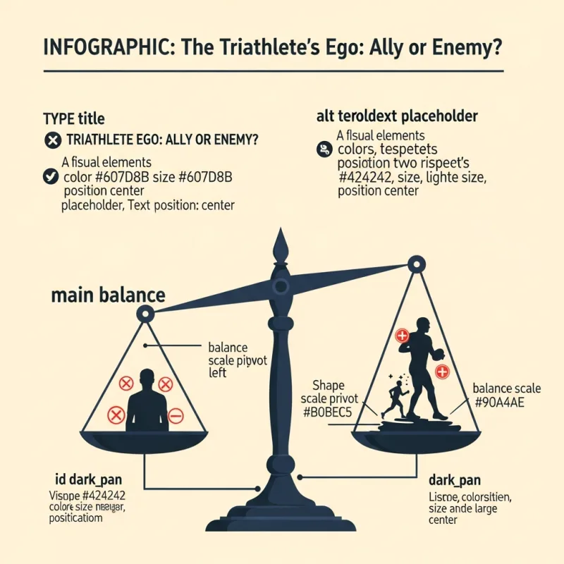Balance de l'égo du triathlète avec les aspects négatifs et positifs