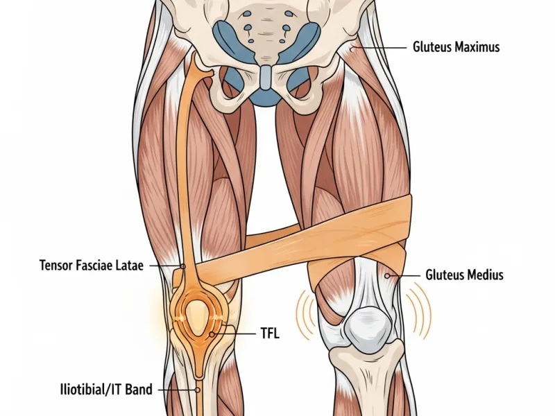 Anatomical diagram of IT band syndrome