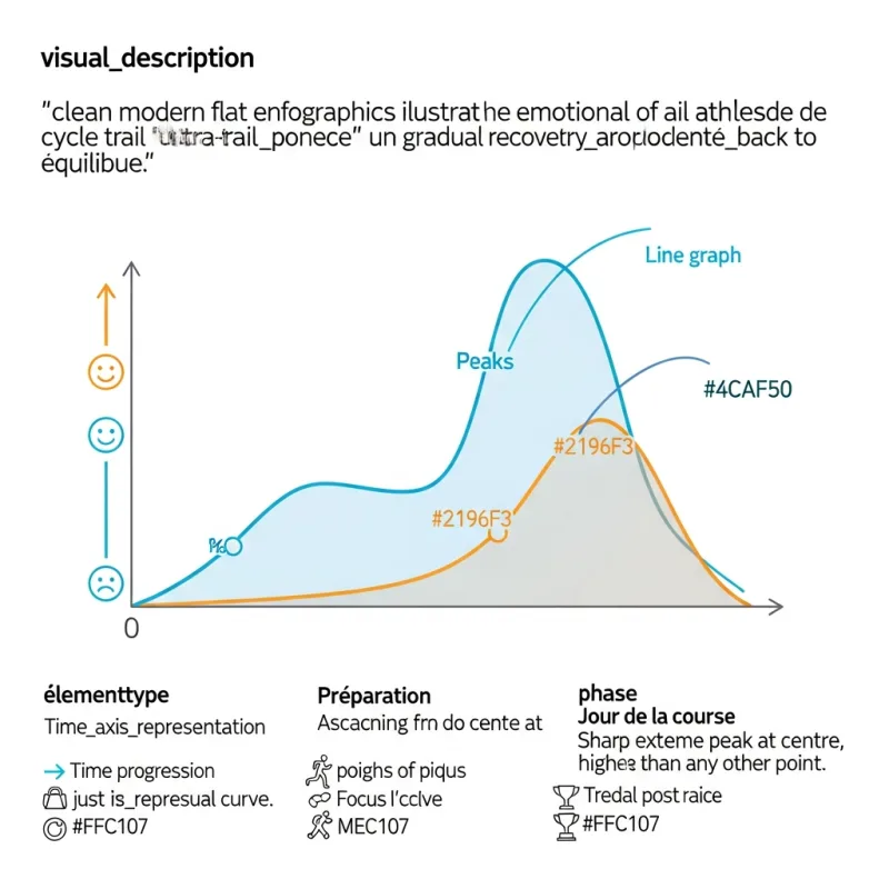 Cycle émotionnel de l'ultra-trailer post-objectif