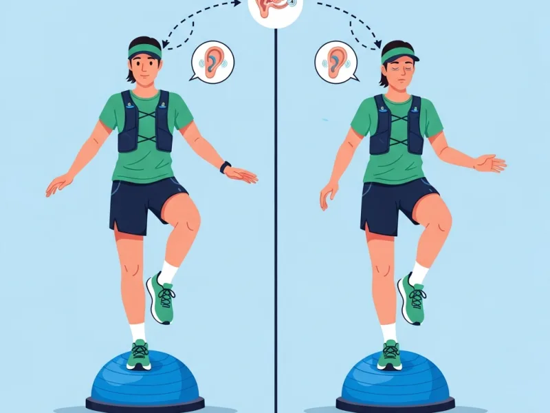 Illustration d'exercices d'entraînement vestibulaire pour le trail.