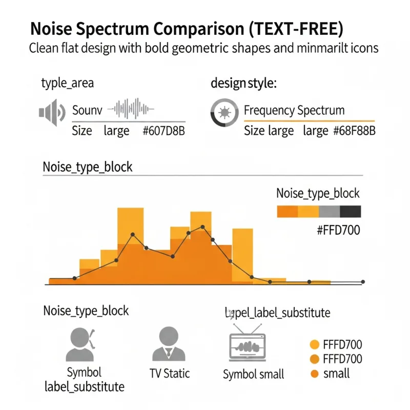 Spectrogramme des bruits blanc, rose et marron
