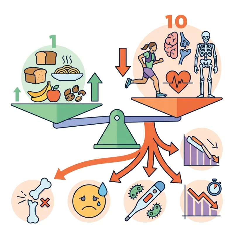 Infographie expliquant le déficit énergétique relatif du syndrome RED-S