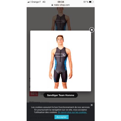 Trifonction homme Mako sandtiger bleu